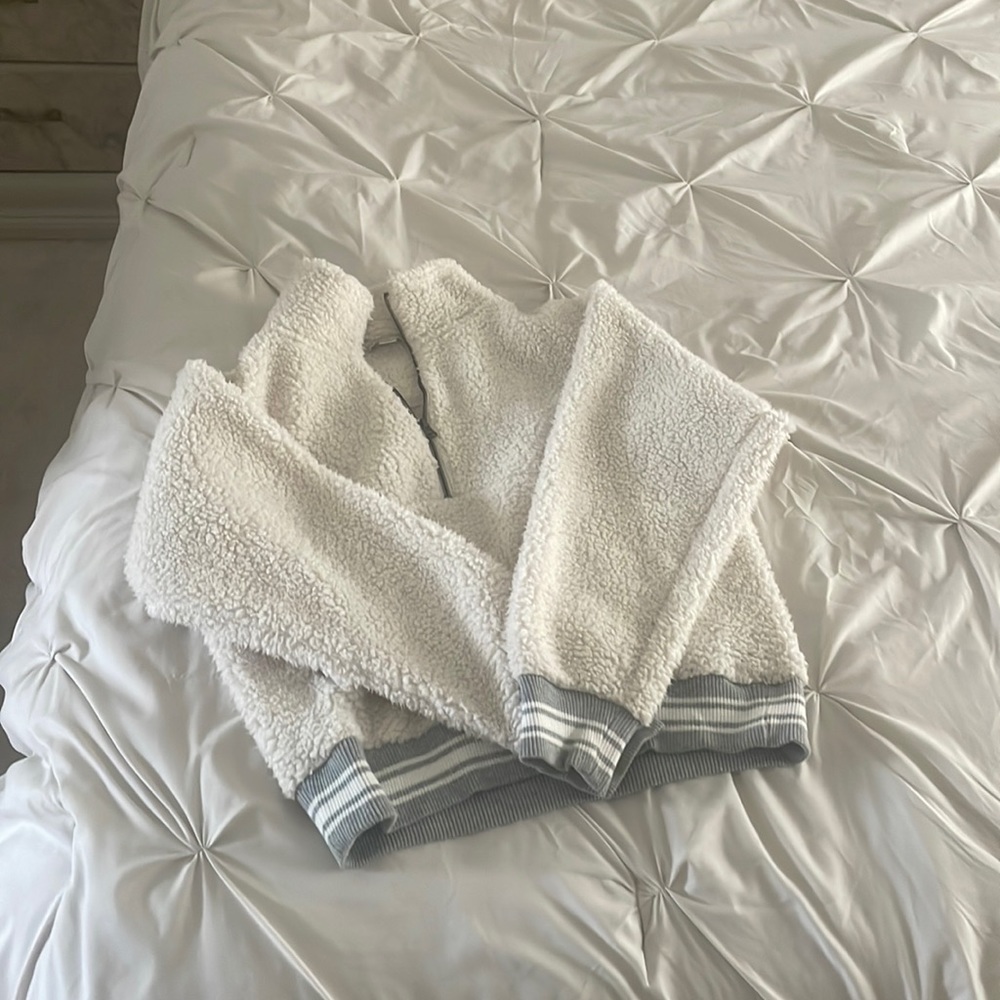 Super cute and cozy Sherpa hoodie from AE!